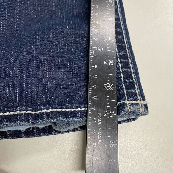 SILVER JEANS Aiko Bootcut Women’s Size 31/35 Distressed Dark Wash READ DESCRIPTI - Picture 4 of 11